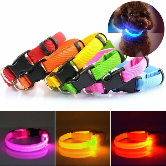 Brite Doggie - Battery Operated LED Dog Collars - Assorted Colors & Sizes (30 pcs)