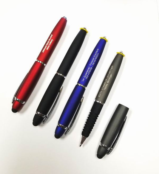 Misprint "Axis" Light Stylus Metal Pens w/ LED Flashlight (100 pcs)