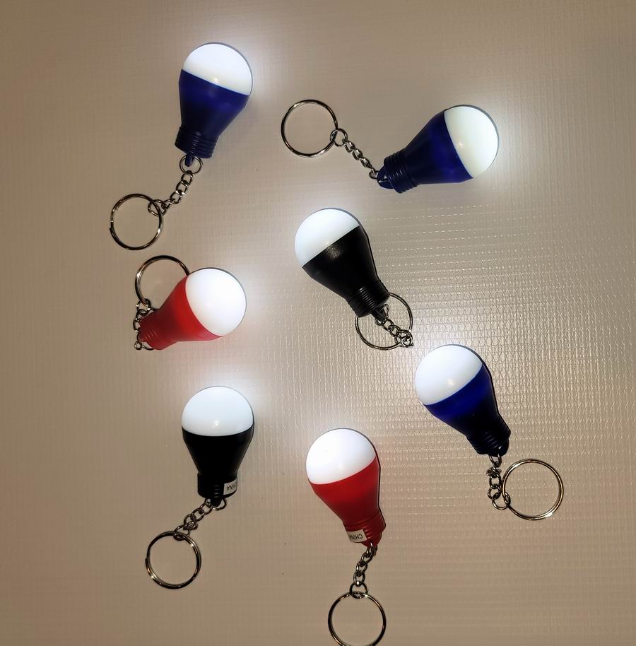 Light Bulb LED Keylight Keychain - Assorted Colors (100 pcs)