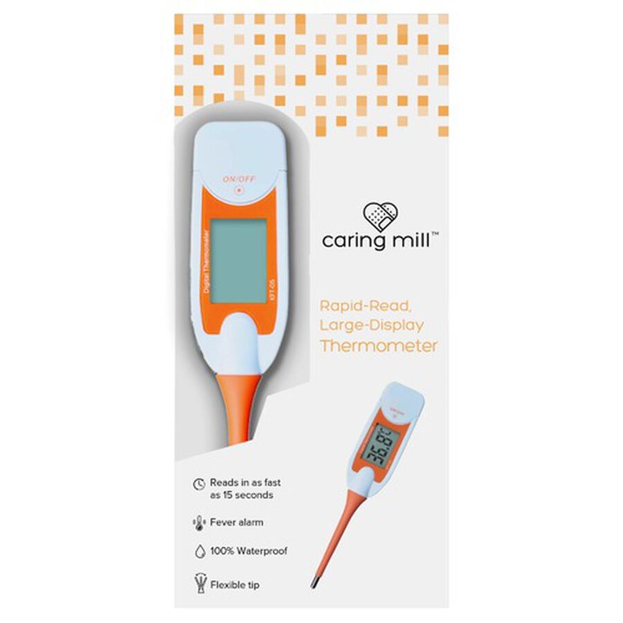Caring Mill Rapid Read Display Thermometer - Large Display - Item #6205 (48 pcs)