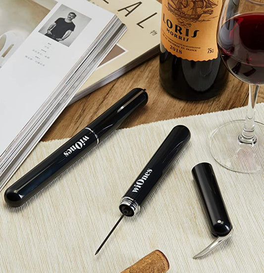 wiOnes Pocket Wine Opener - Air pump Wine Bottle Opener features built-in foil cutter - Item #5558 (36 pcs)